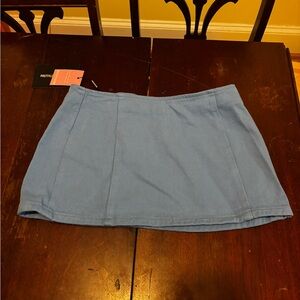 PrettyLittleThing Blue Mini Skirt